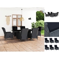 VidaXL Garten-Essgruppe 7-tlg. dunkelgrau 3060136