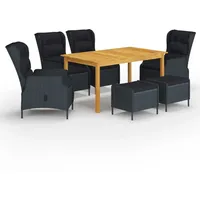 VidaXL Garten-Essgruppe 7-tlg. dunkelgrau
