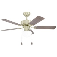 EGLO Cadiz 106,6 cm Deckenventilator alt messing/weiß mit Licht