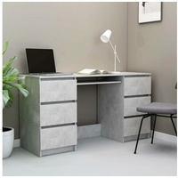 VidaXL Schreibtisch Betongrau 140x50x77 cm Holzwerkstoff
