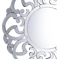 Beliani Wandspiegel Silber
