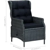 VidaXL Polyrattan Gartensessel 57 x 88 x 100 cm