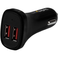 Startech Dual Port USB KFZ Ladegerät, 24W/4.8, Schwarz, 2
