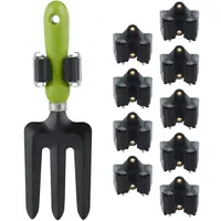 Relaxdays Gerätehalter 10er Set, Gummi-Rollen zum Klemmen, Universal Besenhalter