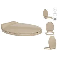 VidaXL Toilettensitz mit Absenkautomatik Beige