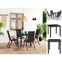 VidaXL Garten-Essgruppe 5-tlg. schwarz/braun 3060071