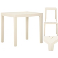 VidaXL Gartentisch 79 x 65 x 72 cm weiß