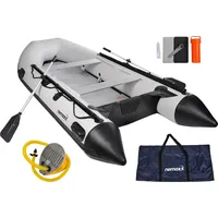 Nemaxx Schlauchboot für 6 Personen Sportboot, Angelboot Ruderboot, Aluboden