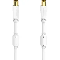 Hama Antennen-Kabel Koax-Stecker/Koax-Kupplung 1,5 m Weiß