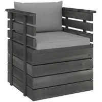 VidaXL Gartensessel 60 x 60 x 85 cm grau