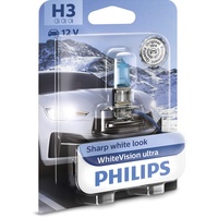 Philips 12336WVUB1 Halogen Leuchtmittel WhiteVision Ultra H3 Scheinwerferlampe, Einzelblister,