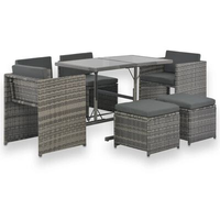 VidaXL Garten-Essgruppe 7-tlg. grau 44721