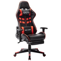 VidaXL 20511 Gaming Chair mit Fußstütze schwarz/rot