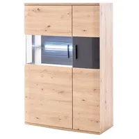 DeLife Highboard Farum 90 x 130 cm Eiche Optik