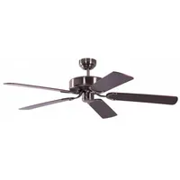 Pepeo Potkuri 132 cm Deckenventilator gealtertes silber/mahagoni/mahagoni-rattan