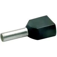 Klauke 8728 Zwillings-Aderendhülse 1.5 mm2 Teilisoliert Schwarz 1000St.