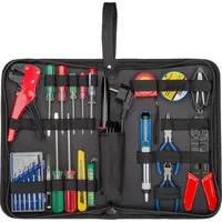 Goobay Lötset und Werkzeugset in praktischer Tasche, 20-tlg., Lötkolben,