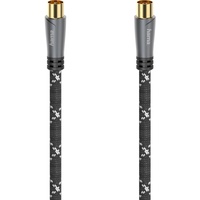 Hama Antennen-Kabel, Koax-Stecker - Koax-Kupplung, Metall, verg., 1,5 m