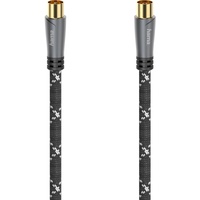 Hama Antennenkabel Koax-Stecker - Koax-Kupplung, Metall, verg., 1,5 m