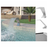 VidaXL Pool-Wasserfall Edelstahl 64x30x52 cm Silbern