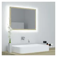 VidaXL LED-Badspiegel Sonoma-Eiche 60x8,5x37 cm Spanplatte