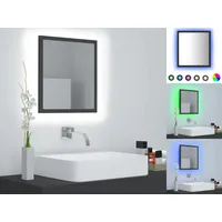 VidaXL LED-Badspiegel Grau 40x8,5x37 cm Spanplatte
