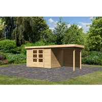 Karibu Gartenhaus Askola 5 mit 240 cm Schleppdach und