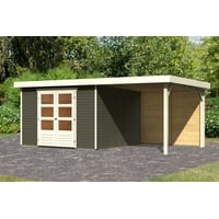 Karibu Gartenhaus Askola 6 inkl. Anbau - Rückwand 2.4m