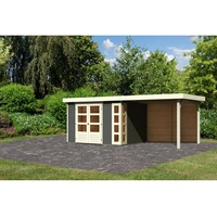 Karibu Gartenhaus Kerko 5 mit 280 cm Schleppdach inkl.