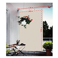 Floracord Senkrechtsonnensegel Hellgrau 230 cm x 140 cm