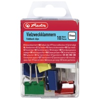 Herlitz Vielzweckklammer 19 mm, Metall, 10 Stück in Hängebox,