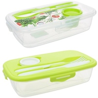 Neuetischkultur Frischhaltedose mit Besteck 2 Stück Easylunch Lunchbox Salatbox