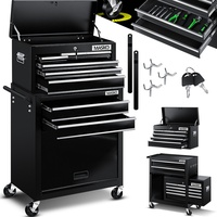 Masko MASKO® Werkstattwagen inkl. Koffer 9 Fächer Abschließbar Metall,