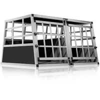 Cadoca® Hundetransportbox XL Alu 89x70x51cm