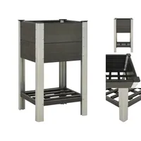 VidaXL Garten-Hochbeet mit Ablage 50x50x90 cm WPC Grau