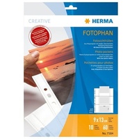 Herma Fotosichthüllen Fotophan 9x13 cm weiß genarbt