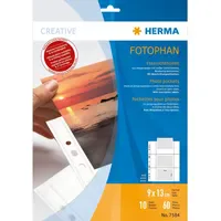Herma Fotosichthüllen Fotophan 9x13 cm weiß genarbt,