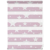 Lichtblick Doppelrollo Sterne 70 x 150 cm rosa