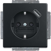 Busch-Jaeger Schuko/USB-Steckdose schwarz matt 20 EUCBUSB-885