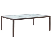 VidaXL Garten-Esstisch Braun 200x150x74 cm Poly Rattan