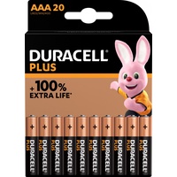 Duracell Batterie Alkaline, Micro, AAA, LR03, 1.5V Plus, Extra