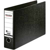 Falken Ordner A4 quer Hartpappe, Rücken 80mm - Schwarz