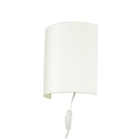 Licht-Erlebnisse Wandlampe mit Kabel, Schalter Stoff Weiß alice