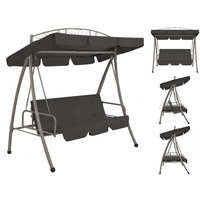 VidaXL Gartenschaukel mit Bettfunktion und Dach 198×120×205 cm Stahl