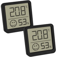 TFA Dostmann 2er Set Digitales Thermo-Hygrometer mit Komfortzone Thermo-/Hygrometer