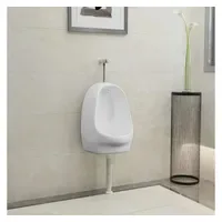 VidaXL Wandurinal mit Spülventil Keramik Weiß