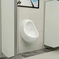VidaXL Wandurinal mit Spülventil Keramik Weiß