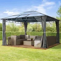 TOOLPORT Gartenpavillon Sunset Deluxe 4 x 4 m loft