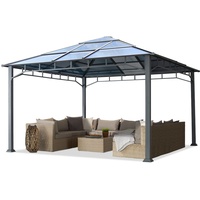 TOOLPORT Gartenpavillon Sunset Deluxe 4 x 4 m graphit
