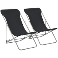 VidaXL Klappstuhl 57 x 75 x 99 cm schwarz